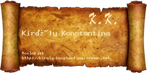 Király Konstantina névjegykártya